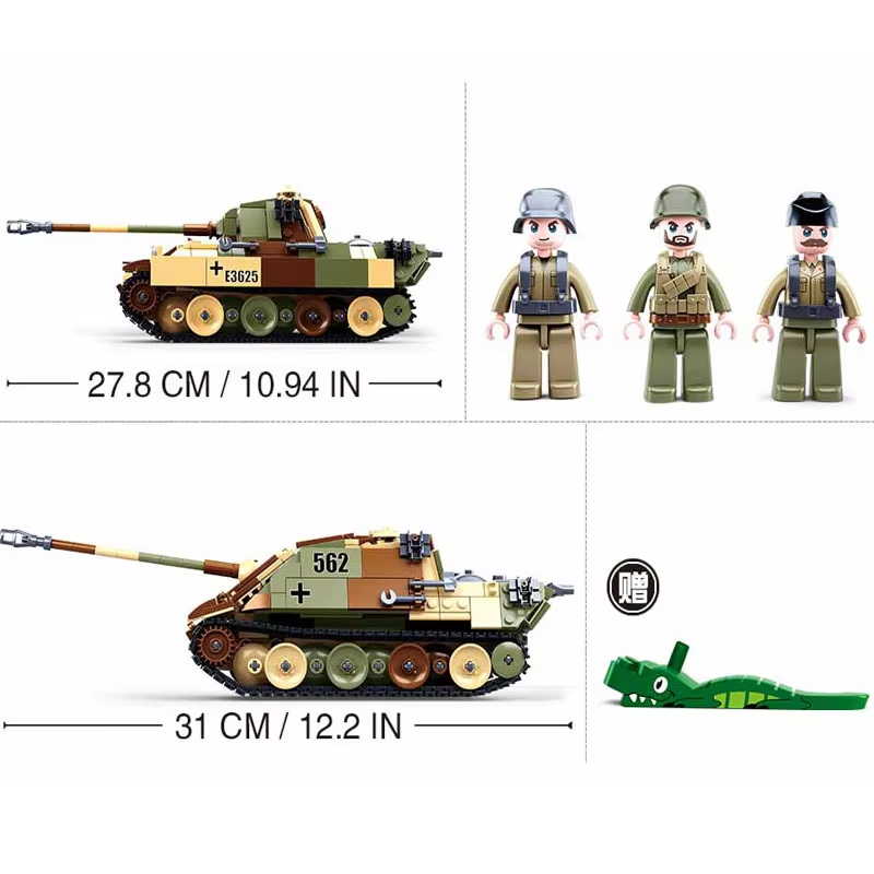 725PCS Land Force Military Pan - Lego Compatible Military Tank recension och pris