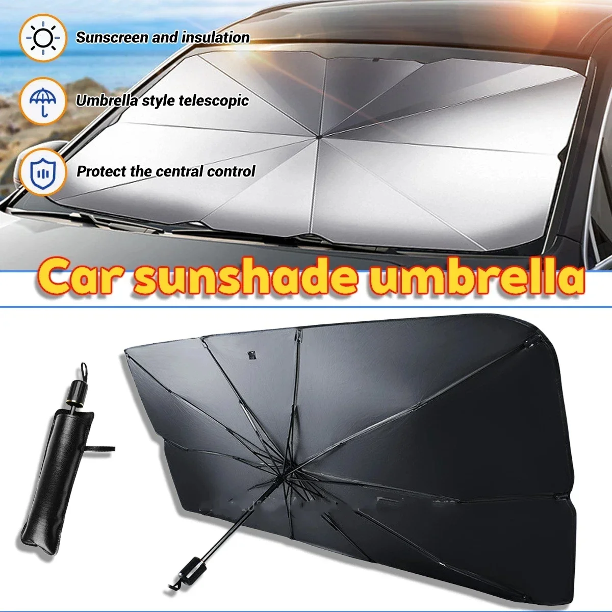 Car Umbrella Sunshade Windshie - Building Blocks recension och pris