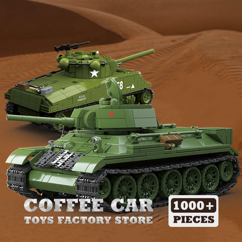 M4A3 Medium Tank Building Bloc - Lego Compatible Military Tank recension och pris